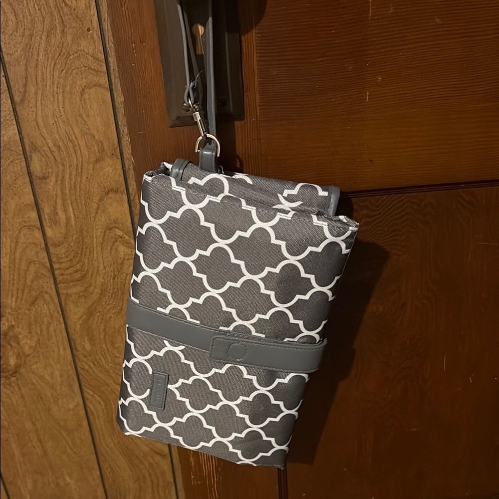 Gray Portable Changing Pad